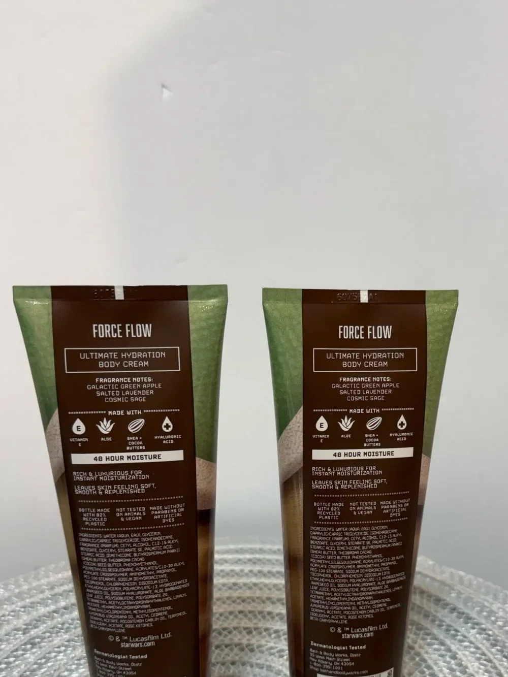 BBW Star Wars Mandalorian Grogu Force Flow Body Cream Set of 2 NWT